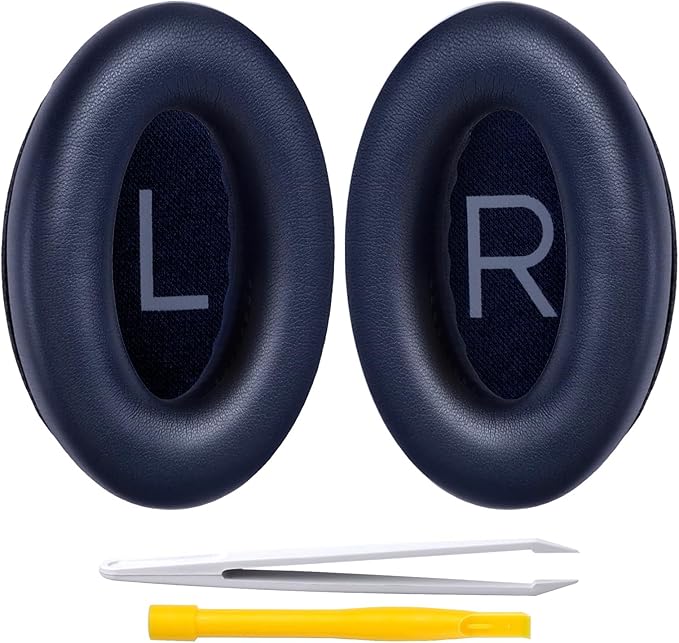 Replacement Ear Pads for Bose QuietComfort 45 (QC45)/QuietComfort SE (QC SE)/New QuietComfort Wireless Over Ear Headphones, Earpads Cushions with Softer Leather and Thicker Memory Foam