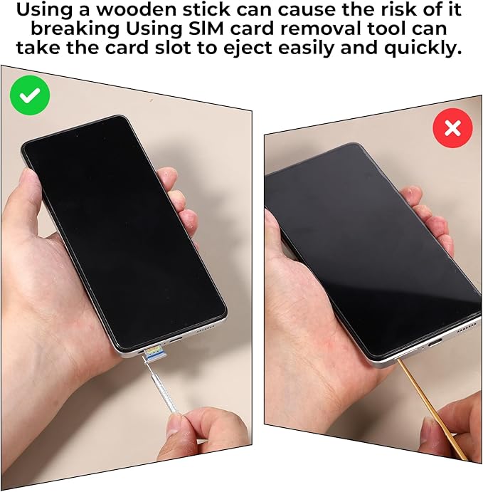 SIM Card Removal Pin, 12 Pack SIM Card Removal Tool Cards Tray Ejector Pin Tools Ejectors Pins Tools Ejectors Pins Needle Remover with All Models Cell Phone Pad Samsung Galaxy HTC Smartphone