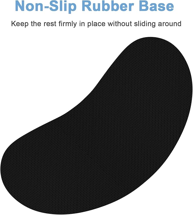 Dapesuom Mouse Wrist Rest, Cute Ergonomic Memory Foam Mouse Wrist for Computer Desk Mats Support, Hand Rest Pad Cushion for Gaming, Office, Laptop, Men, Women, Pain Relief & Easy Typing, Jet Black