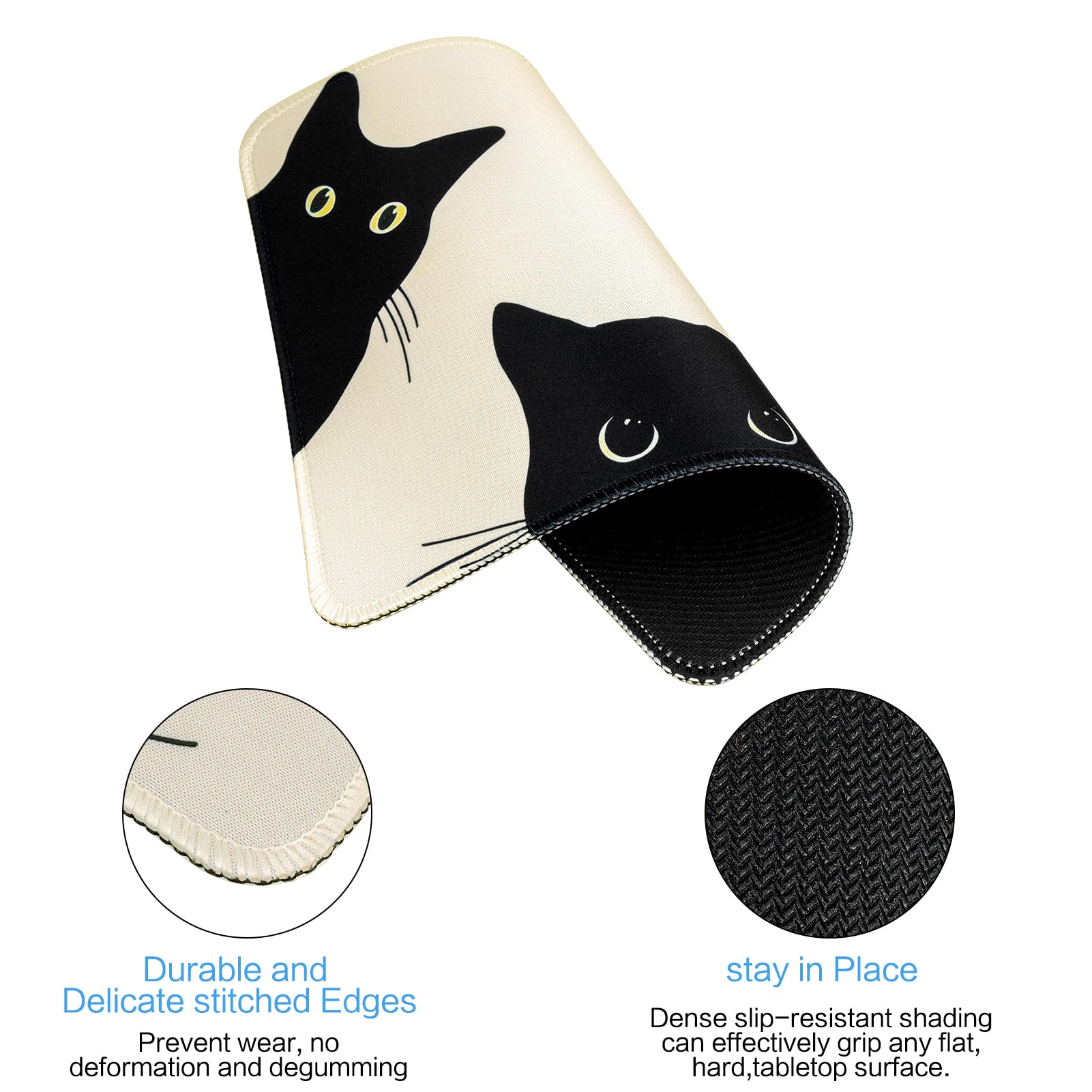 Funny Mouse pad Square Cute Mouse Mat for Wireless Mouse Small Office Computer Mousepad for Desk Mat Laptop with Non-Slip Rubber Base (3 Pack)