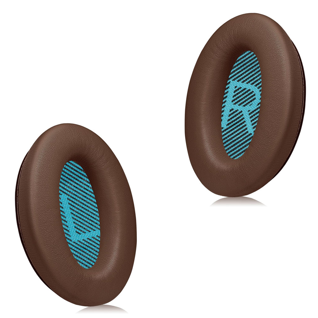 Joghaw Headphones Replacement Ear Pads, Protein Leather earpad Cushions for Bose AE2/QC15/QuietComfort QC25 Headphones, Replacement Earpads, Softer Memory Foam - Brown