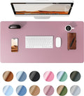 YSAGi Leather Desk Protector, Office Mat, Large Mouse Mat, Non-Slip PU Leather Blotter, Laptop Pad, Waterproof Writing Pad for Office and Home (Pale Mauve, 31.5" x 15.8")