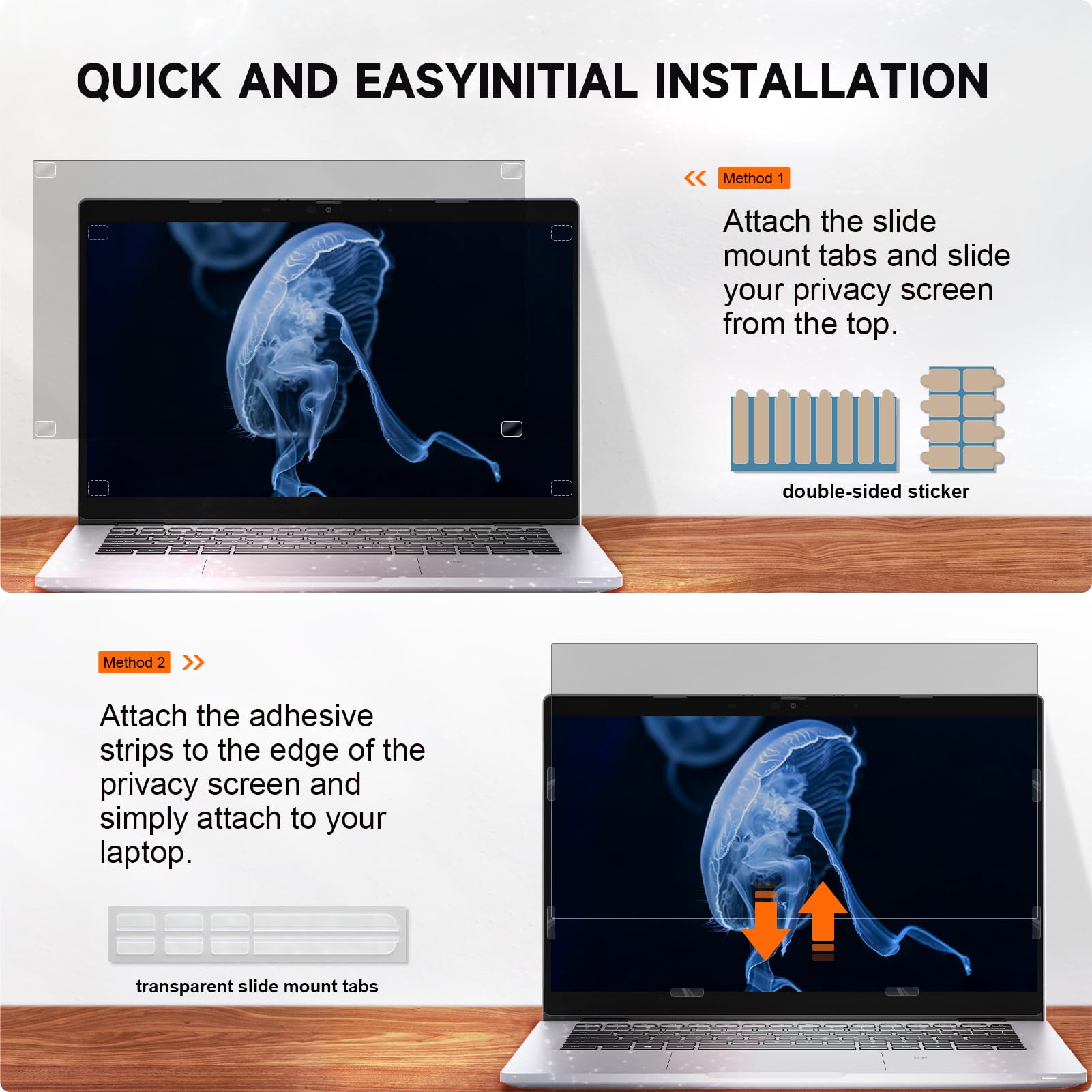 Mamol Laptop Privacy Screen 16 Inch, Compatible with Lenovo, HP, Dell, Acer, Asus, Thinkpad, Envy, Xps - 16:9 Aspect, Anti Blue Light Glare, Removable Privacy Shield, Anti-Scratch Screen Protector