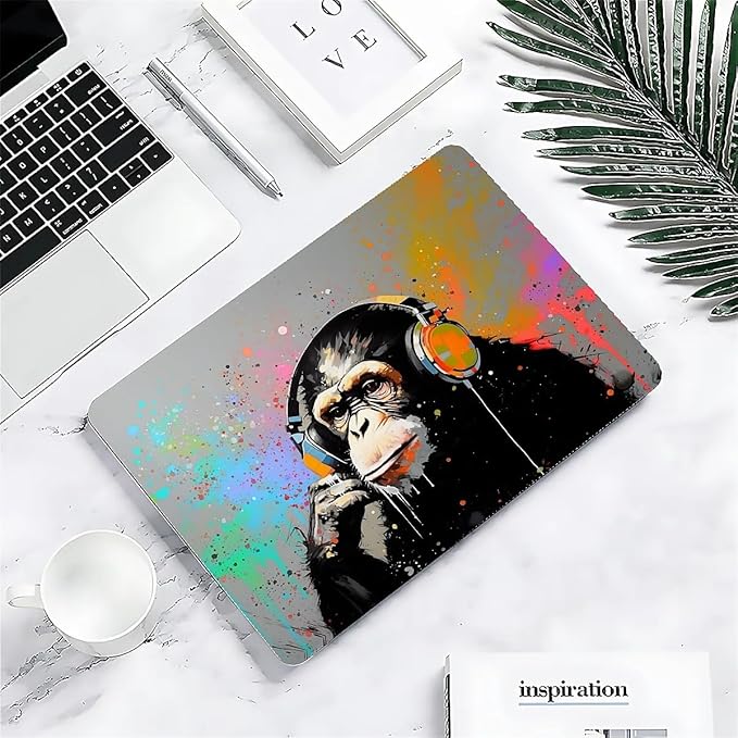Compatible with MacBook Air 13.3 13.6 Inch Case 2022 2021 2020 2019 Plastic Hard Shell Case Cover,13.3 Pro(A1706/A1708/A1989/A2159/A2289/A2338), Monkey
