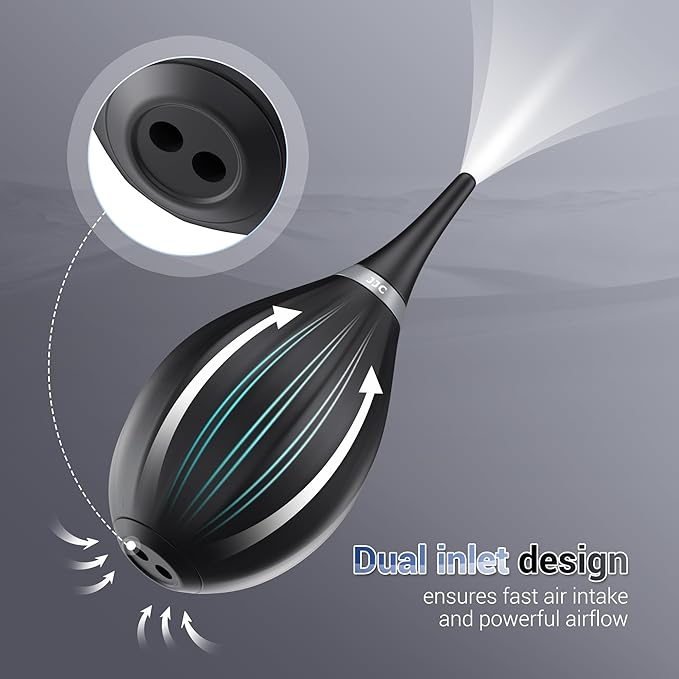 [Upgraded Version] Soft Tip Silicone Camera Dust Blower Lens Air Blower,Camera Lens Cleaner Air Blower for Sensor LCD Keyboards Filters Alcohol Ink Printing,Dust Blower Replace Canned Air-White