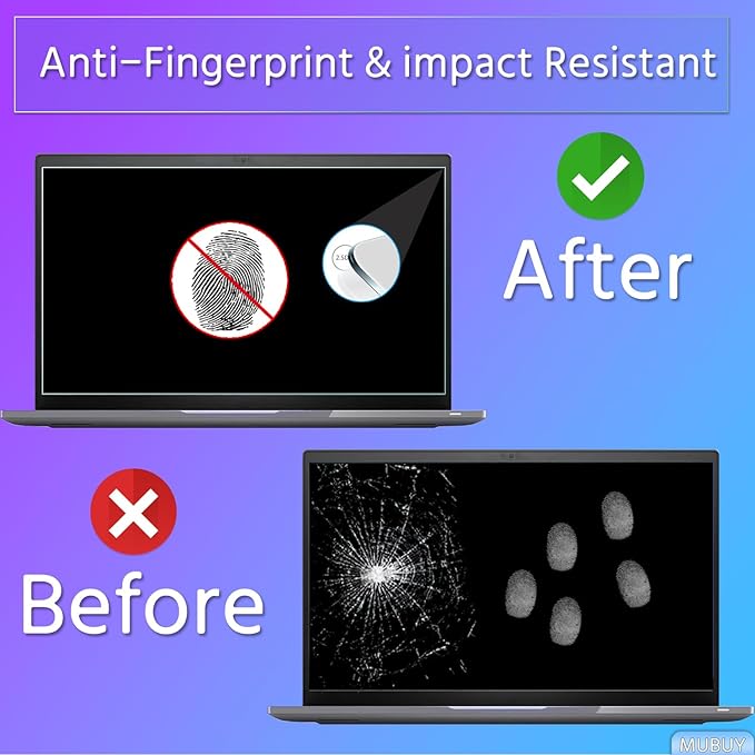 MUBUY-GOL Tempered Glass Screen Protector for 16" Samsung Galaxy Book4/5 Pro & Pro 360, Galaxy Book4 Ultra & Edge Laptops - 9H Hardness, Anti-Scratch Protection