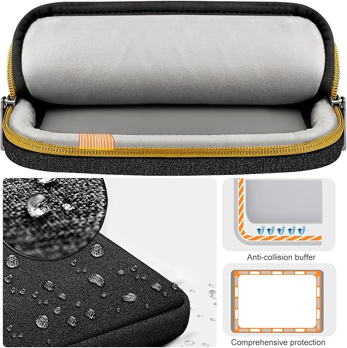 Hseok Laptop Case 15 15.6 16 inch Sleeve with Handle and Hidden Strap,Compatible with MacBook Pro 15.4 16, 360° Protective PC Briefcase with 4 Pockets for Laptop Accessory,Easy to Carrying,Yellow