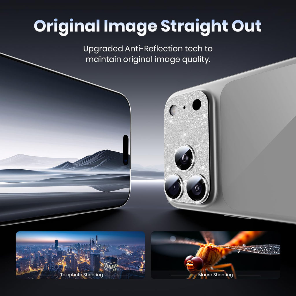 Hoerrye for iPhone 17 Pro Max Camera Lens Protector - 12FT Shatterproof