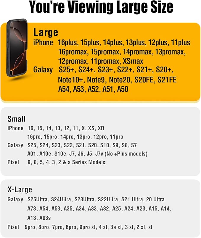 Holster for iPhone 16 16e Pro 15 14 13 12 11 10 XR XS X, Samsung Galaxy S25 S24 S23 S22 S21 S20 5G - Cell Phone Belt Holder Case with Clip - ID Card Magnetic Pouch for Men, Pewter Small