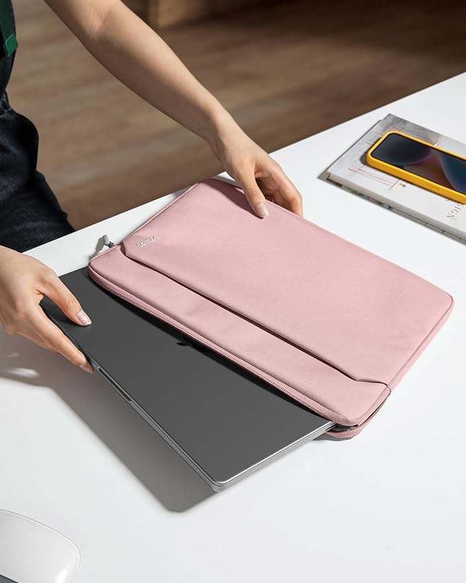 tomtoc Slim Laptop Sleeve for 15-inch 2025 New MacBook Air M4/A3241, M3/A3114, M2/A2941, 15 Inch Microsoft Surface Laptop AI PC/6/5, Dell XPS 15 Plus, Recycled Water-Resistant Protective Case Bag