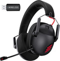 Wireless Gaming Headset for PS5, PS4, PC, NES, Bluetooth 5.3 Gaming Headsets Wireless with Noise Canceling Microphone, Gamer Headphones for Nintendo Switch, 50H Battery - Black