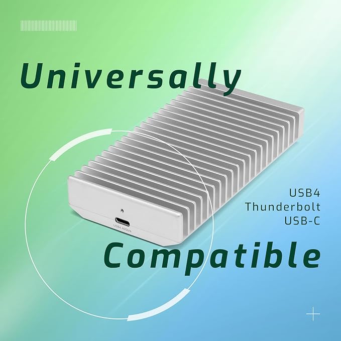 OWC 8TB Express 1M2 40Gb/s Portable NVMe SSD USB4 (Thunderbolt Compatible/USB-C) Ultra Fast External SSD Drive with Aluminum Heat Sink Enclosure