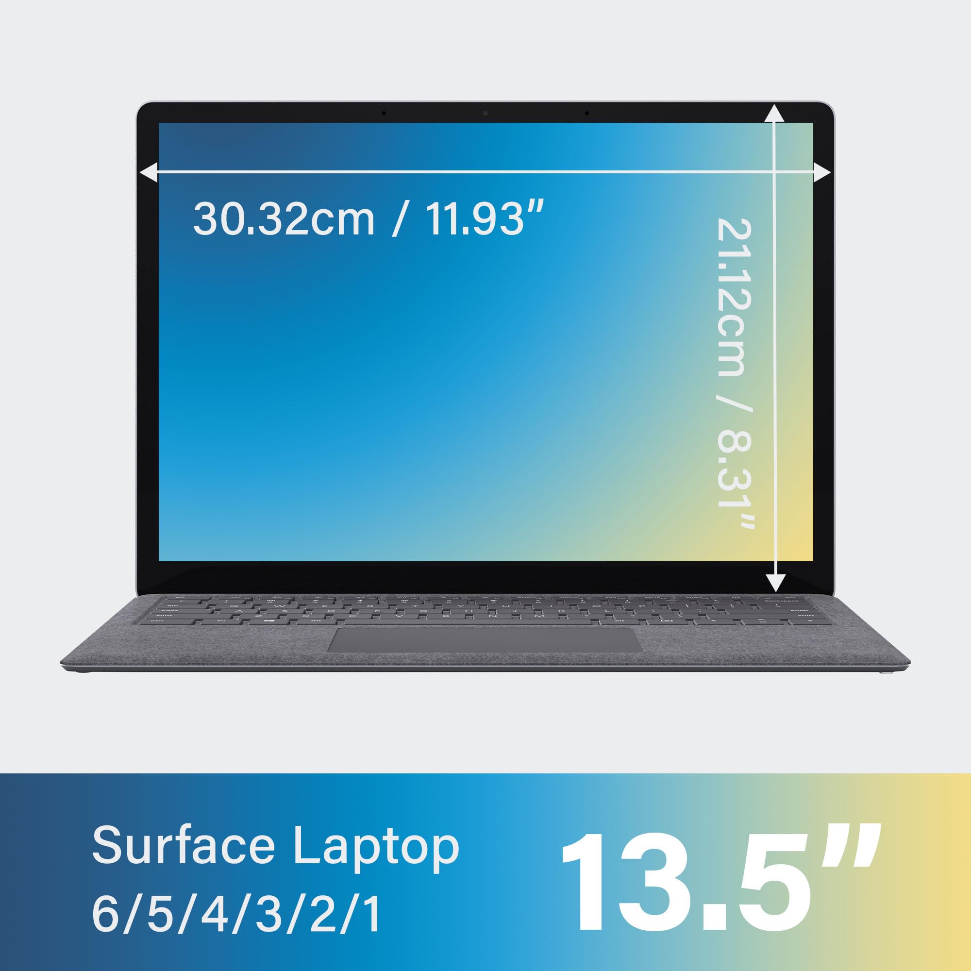SenseAGE Magnetic Privacy Screen Protector for Surface Laptop 13.5 inch (6/5/4/3/2/1), Easy On/Off Privacy Filter, Anti Blue Light Glare, Notebook Privacy Screen Filter, Compatible with Surface Laptop 13.5"