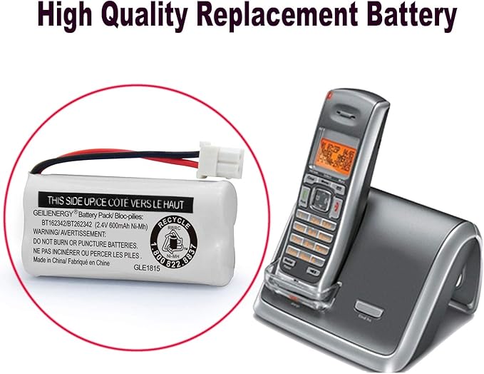 GEILIENERGY BT183342 BT283342 BT166342 BT266342 BT162342 BT262342 Battery Compatible with CS6114 CS6419 CS6719 CS6919 EL52300 CL80111 Cordless Handset Phone (Pack of 4)