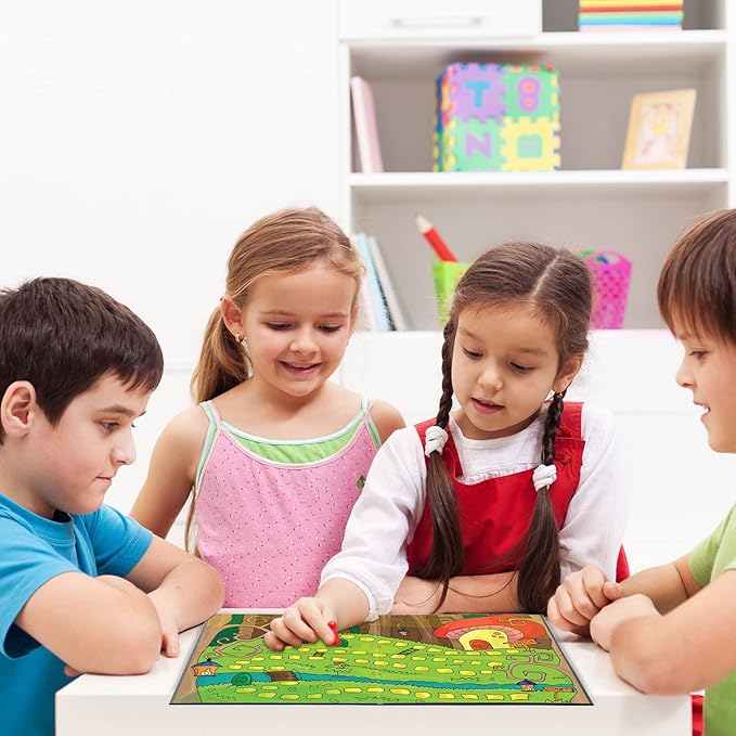 Zhanmai 4 Pcs Folding Blank Game Board, 18" x 18" DIY Create Make Your Own Game Board, Blank Quad Fold Dry Erase Battle for Family School Classroom DIY Activities