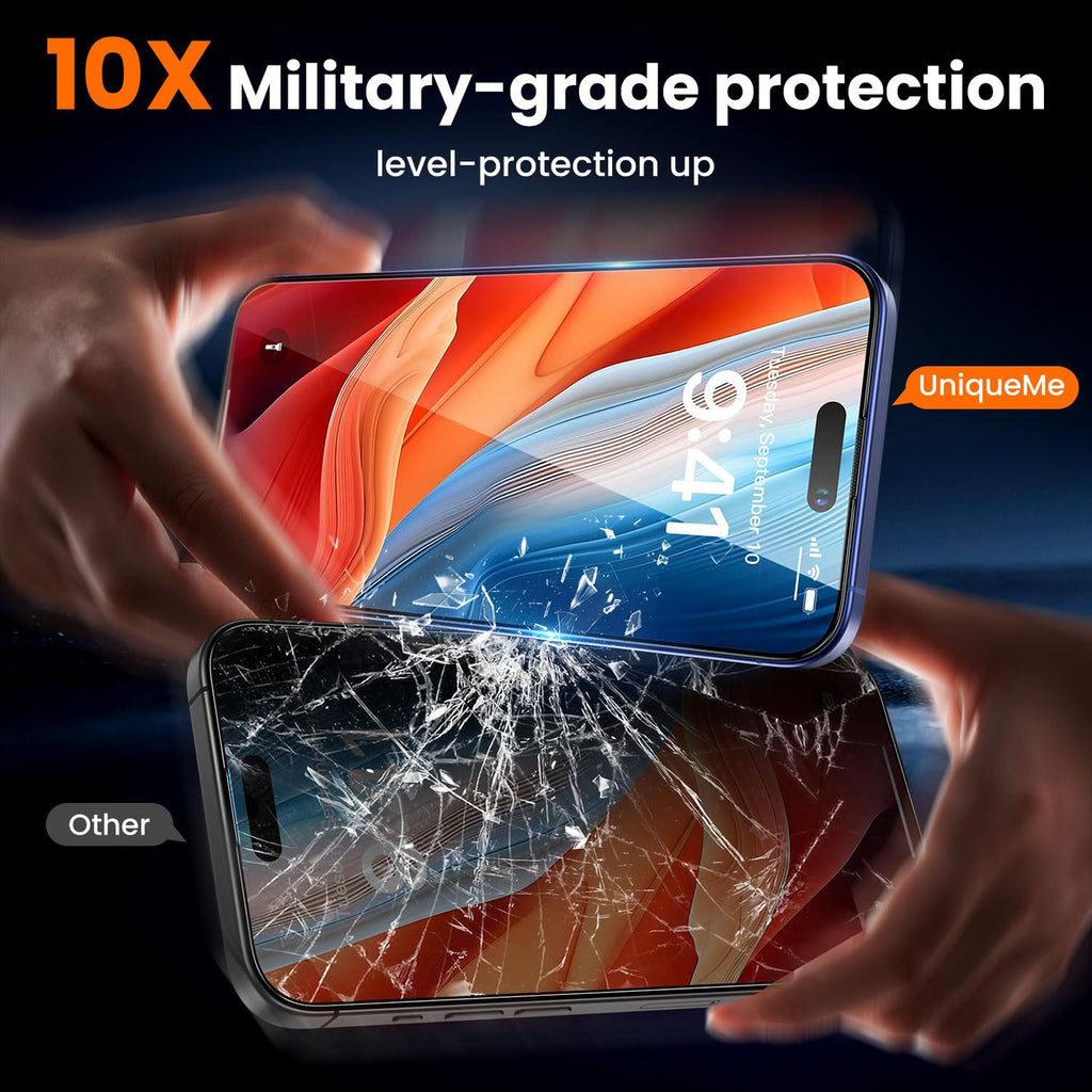 UniqueMe for iPhone 16 Plus Screen Protector - 2 Packs