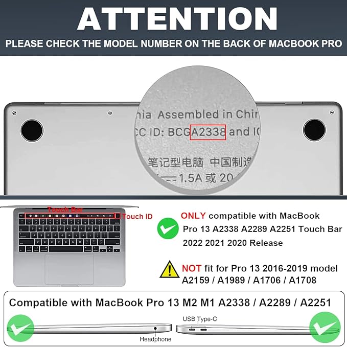 for MacBook Pro 13 Inch Case 2022 2021 2020 Release A2338 M2 M1 A2251 A2289, Plastic Hard Shell Case for MacBook Pro 13.3 inch with Touch Bar & Touch ID, Pink Peonies & Lilies