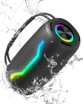 PUREMIC Portable Bluetooth Speaker with Light, Waterproof Karaoke Machine for Adults & Kids, Loud Sound and Deep Bass, Up to 8H Playtime, Support Bluetooth/AUX/USB for Home, Party, Outdoor and Travel