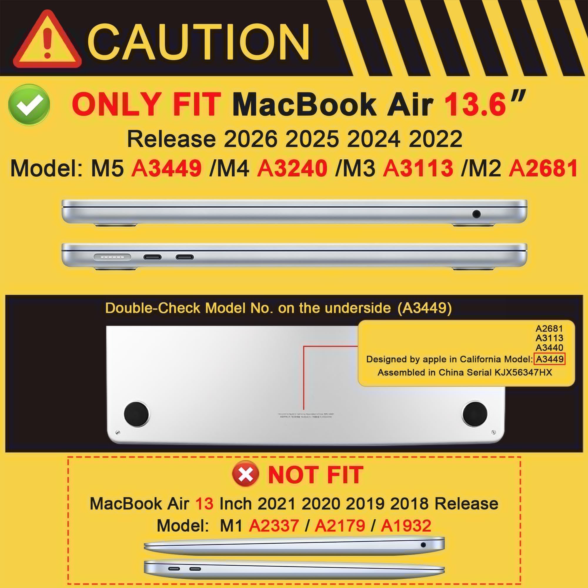 MEEgoodo Case for M5/M4/M3/M2 MacBook Air 13 inch Case 2026 2025 2024 2022, Fit Model A3449/A3240/A3113/A2681, Laptop Hard Shell Compatible with MacBook Air 13.6-inch, Pink Composition Book