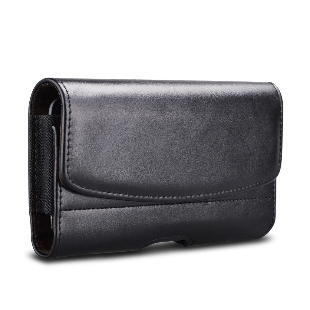 Tiflook Phone Holster for Samsung Galaxy S26 Ultra S25 FE S24 S23 S22 S21 S20 A37 5G A17 A36 A16 A55 A35 A15 A26 A56 Note 20 10 PU Leather Cell Phone Pouch with Belt Clip Loop Card Holder,Black