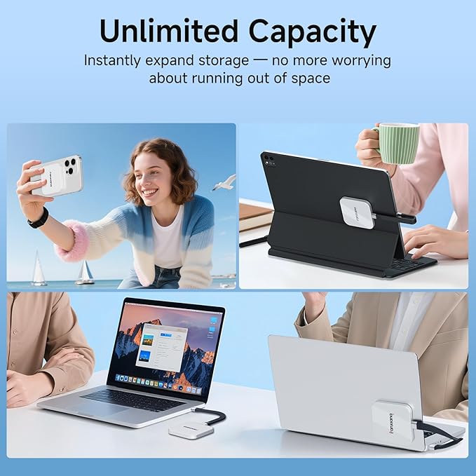 1TB Magnetic External SSD,2000MB/s Type-C USB 3.2 Gen 2x2 Portable SSD,Ultra-Slim External Hard Drive,4K ProRes Recording & Store,External Solid State Drive for iPhone15/16/Android/PC/Mac -PS2005