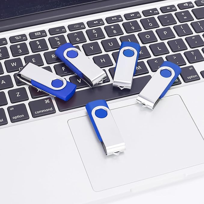 1GB USB Flash Drives 100 Pack, EASTBULL USB 2.0 Flash Drive Bulk Thumb Drive Pack Memory Stick Swivel Pen Drives (Blue)