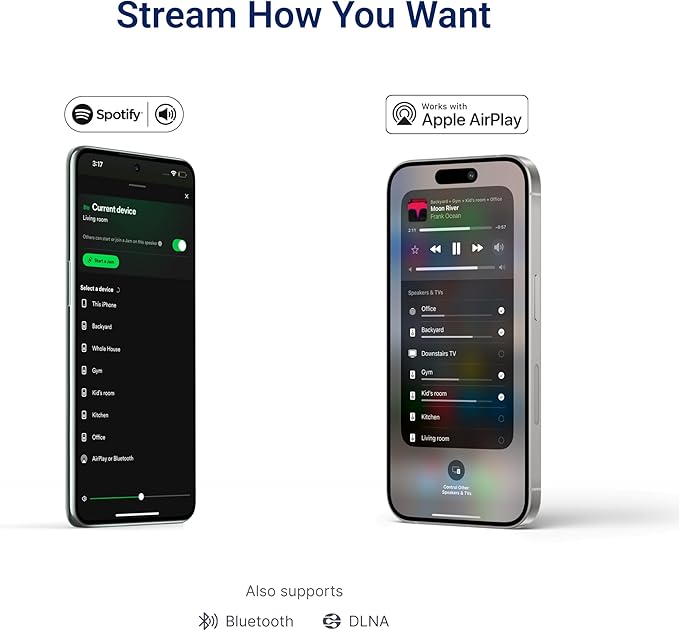 Juke-8: 8 Zone Multi-Room Amplifier | Built-in Music Streaming & Wireless App Control | Supports 8 Audio Sources Simultaneously | Whole Home Audio System | Airplay 2, Spotify Connect, Bluetooth
