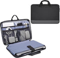 14 15 Inch Waterproof Laptop Sleeve Men Women TSA Briefcase for MacBook Pro 14 M4/M3/M2/M1, Macbook Air 15 M4/M3, Dell Inspiron 14/XPS 15, Lenovo Acer HP ASUS Chromebook 14 Carring Case, Black