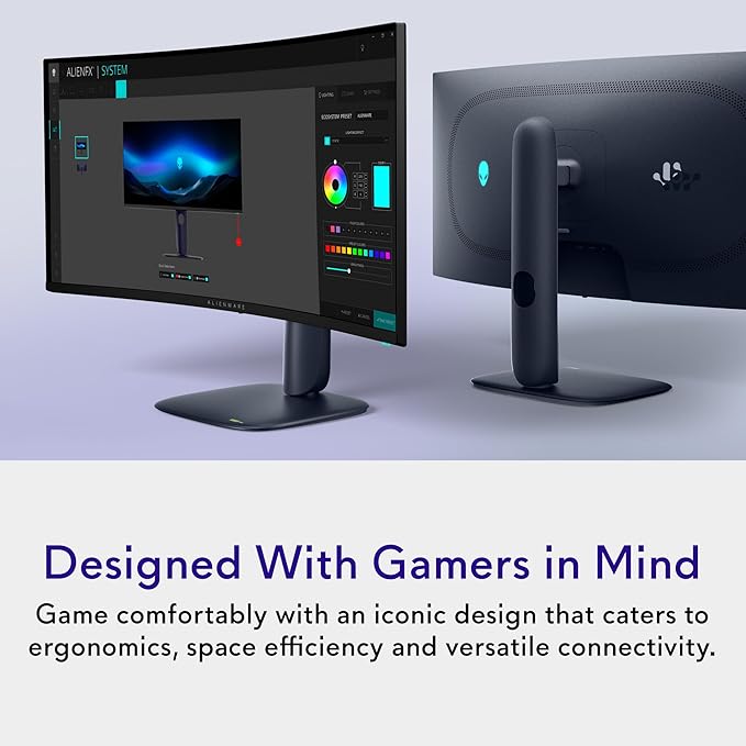 Alienware 34 240Hz QD-OLED Curved Gaming Monitor - AW3425DW - 34.2-inch WQHD (3440 x 1440) 240Hz 0.03ms Display, 1800R Curve, AMD FreeSync Premium Pro, VESA AdaptiveSync, VESA DisplayHDR TrueBlack 400