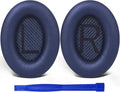 SoloWIT Replacement Earpads Cushions for Bose QuietComfort 35 (QC35) & Quiet Comfort 35 II (QC35 ii) Headphones, Ear Pads with Softer Leather, Noise Isolation Foam, Added Thickness (Midnight Blue)