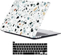 LanBaiLan Compatible for MacBook Pro 13 inch with Touch Bar 2022 2020 2019 2018 2017 2016 Release M1 M2 chip A2338 A2289 A2251 A2159 A1989 A1706 A1708 Laptop Case & Keyboard Cover, Terrazzo Marble