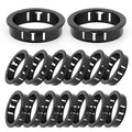 15PCS 1-3/4" Black Cable Snap Bushing Grommet, Snap in Cord Bushing Protect Cables
