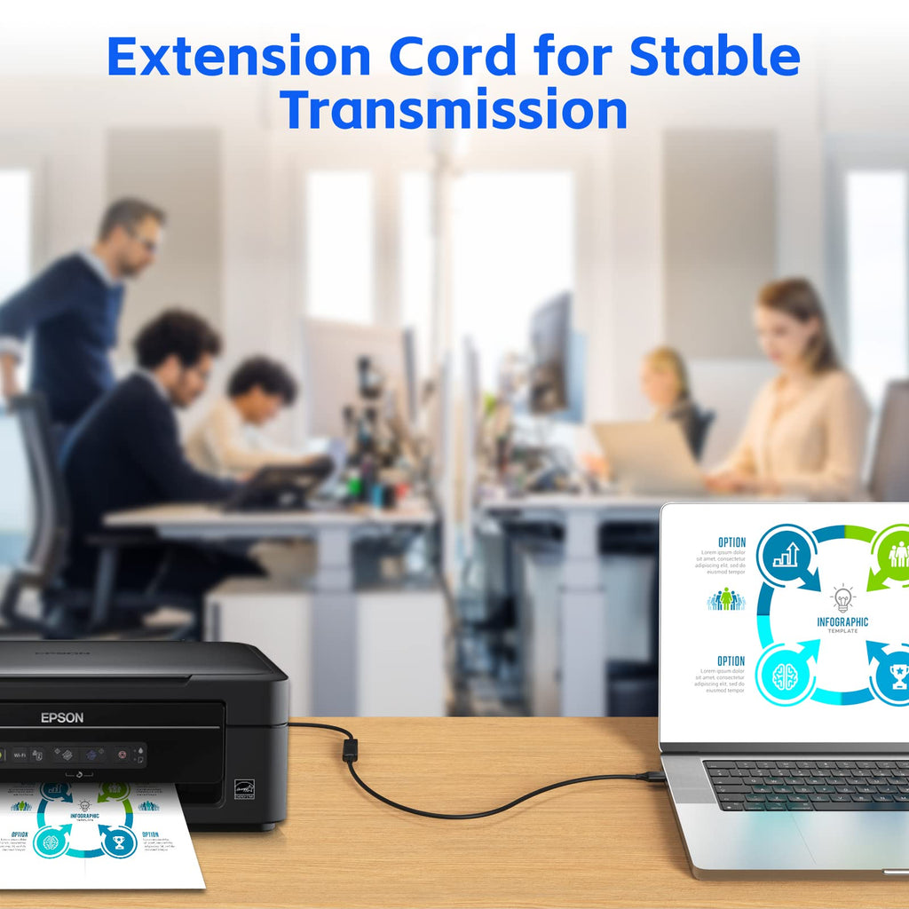 7FT USB 3.0 Extender Cord (3 Pack) - A to Female, Compatible with Flash Drive, Hard Drive, Card Reader, Webcam, Printer, Keyboard, Mouse, Playstation, Xbox, VR Headset