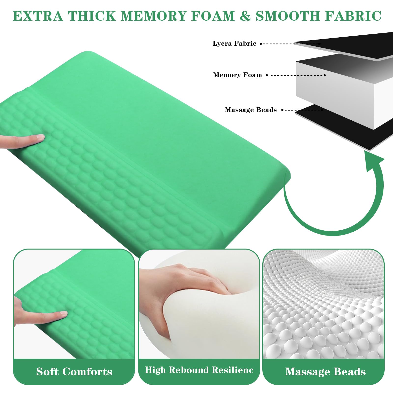 Ergonomic Computer Keyboard Stand with Wrist Rest Support Pad, Green