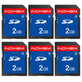 INDMEM SD Card 2GB, 6 Packs Class 4 2GB Flash Memory Card MLC Standard Secure Digital Cards Camera Card