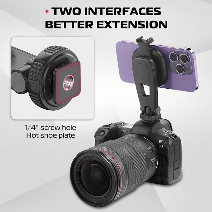 ULANZI Magnetic iPhone Tripod Mount MA23, Magnet Phone Holder Adapter Tripod Attachment Compatible with MagSafe Only for iPhone 12 13 14 15 16 Plus Pro Max All Series