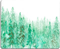 Green Forest Mouse Pad, Watercolor Trees Mouse Pad, Gaming Mouse Mat Square Waterproof Mouse Pad Non-Slip Rubber Base MousePads for Office Home Laptop Travel, Abstract Fog Forest