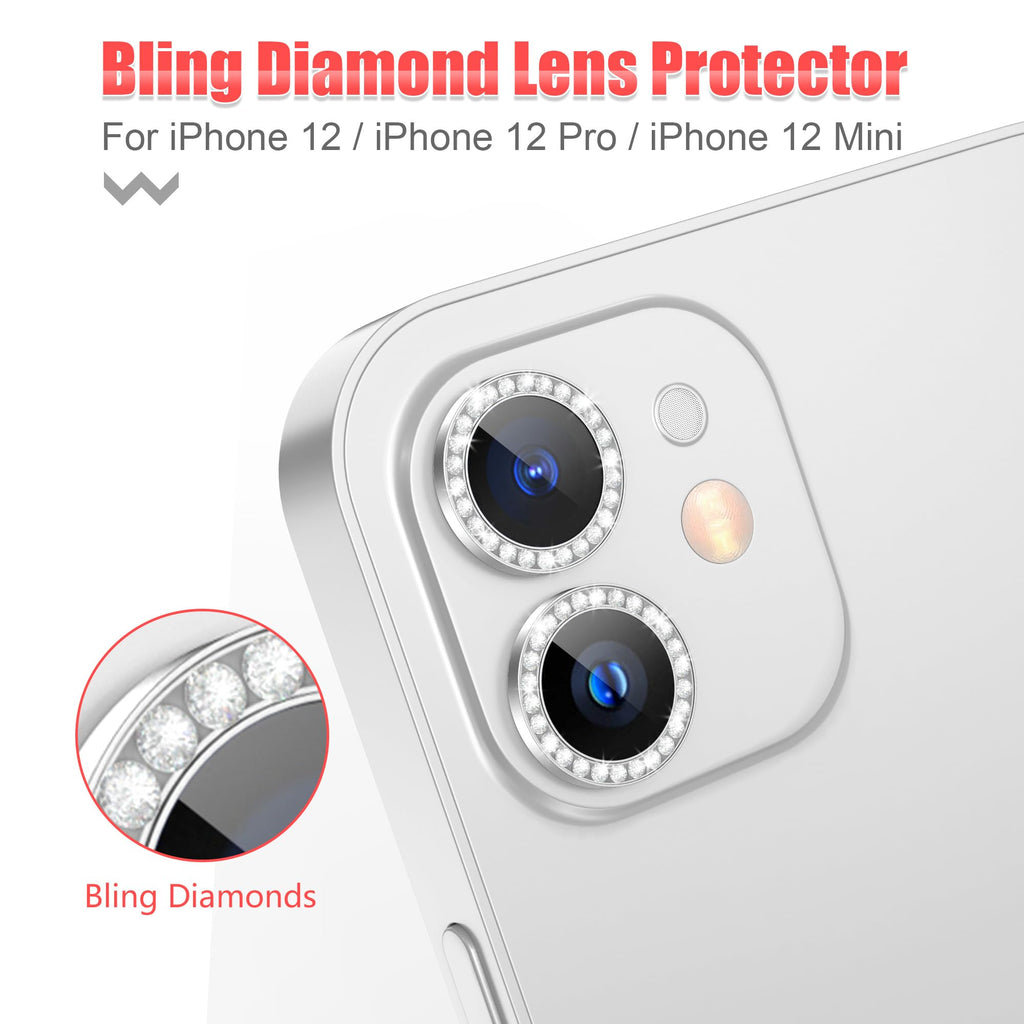 AGVEE 3+3 6 Pack for iPhone 12 & Mini & Pro Camera Lens Protector Cover