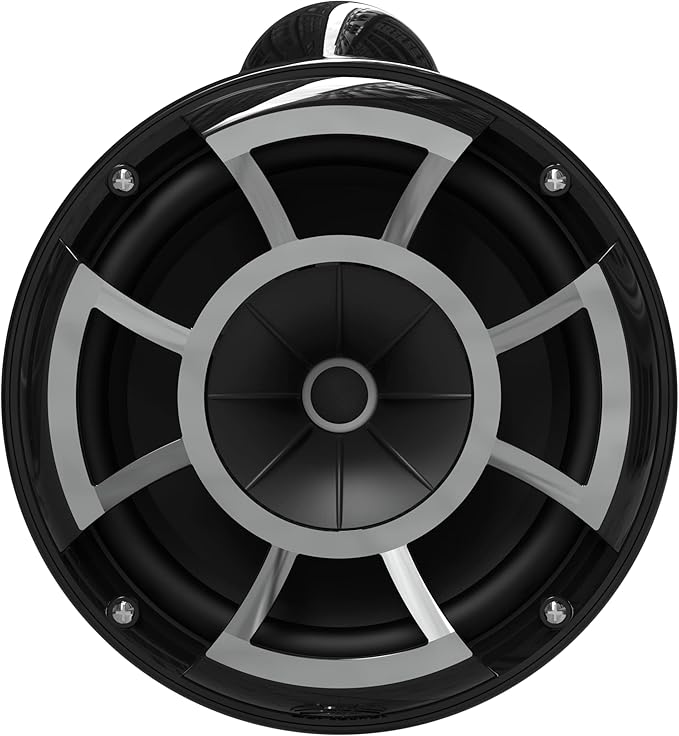 wet sounds Rev 8 Black V2 Revolution Series 8" Black Tower Speakers w/Fixed Clamp Mini