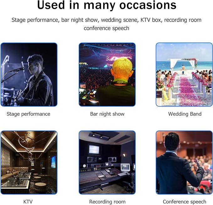 W IN-MIX Professional DJ Audio Mixer,10 Channel with 99DSP Digital Effects, MP3 Player, 48V Phantom Power with Independent Mute Switches Audio Console For Studio & Stage