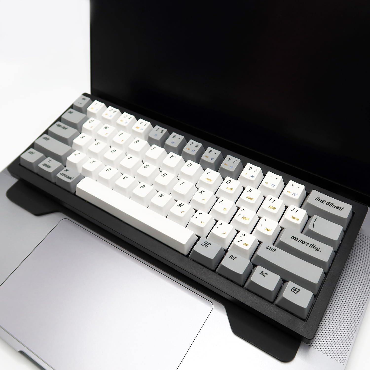 Kado Lift Riser Acrylic for External Keyboard, Frosted Surface Black, Office Gaming Laptop Keyboard Cover Mechanical 40%/60%/65%/70% Stand Holder Made for MacBook Air/Pro 13"/14"/15"/16"