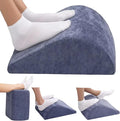 Foot Rest for Under Desk at Work Ergonomic Under Desk Footrest，Support Foot Pillow Double-Sided Footstool， for Office, Home & Gaming Leg Elevation Pillow Blue