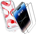 Screen Protector for iPhone 14 Pro Max – Tempered Glass Screen Protector for iPhone 14 Pro Max Kit with Applicator - Full Edge-to-Edge Protection, 9H Hardness, Oleophobic Coating - Black