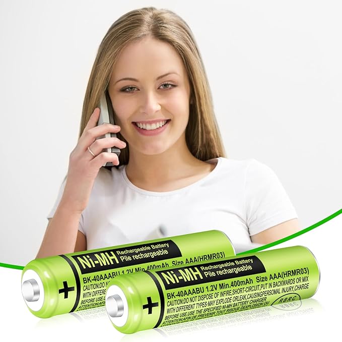 8 Pack BK-40AAABU Ni-MH AAA Rechargeable Battery for Panasonic,1.2v 400mah Rechargeable AAA Batteries Panasonic Cordless Phones, Electronics,Remote Controls