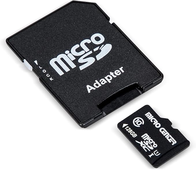 Micro Center 128GB Class 10 MicroSDXC Flash Memory Card with Adapter for Mobile Device Storage Phone, Tablet, Drone & Full HD Video Recording - 80MB/s UHS-I, C10, U1 (5 Pack)