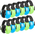 Amylove 12 Pcs Kids Ear Protection Noise Cancelling Headphones Ear Muffs Bulk 27db Adult Noise Reduction Hearing Earmuff(Universal Fit (kids & Adults),Classic Style,Blue Green Color)