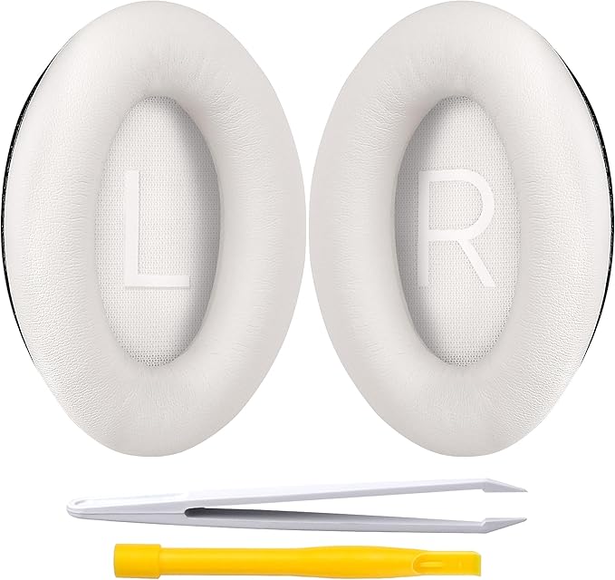 Replacement Ear Pads for Bose QuietComfort 45 (QC45)/QuietComfort SE (QC SE)/New QuietComfort Wireless Over Ear Headphones, Earpads Cushions with Softer Leather and Thicker Memory Foam