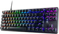 TECWARE Phantom+ 87 Key Mechanical Gaming Keyboard, RGB led, TKL 75% Keyboard, Thocky Sounding, Wraith Orange Switch