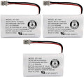 New! Genuine Uniden BBTY0651101 BT-1007 NiMH 600mAh DC 2.4V Rechargeable Cordless Telephone Battery (3-Pack)