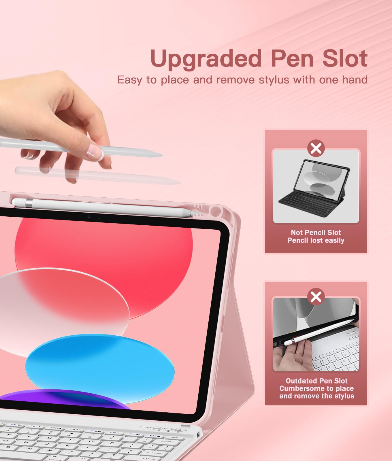 Beydoa for iPad A16 11th/10th Generation Case with Keyboard - Detachable